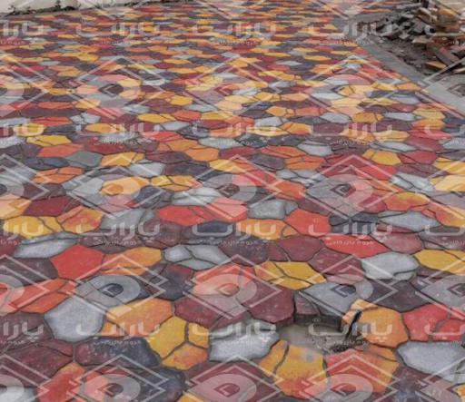 جدیدترین موزاییک رنگی کف پیاده رو