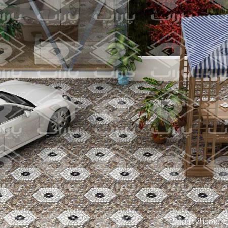 نشانه های موزاییک حیاط سنتی درجه یک