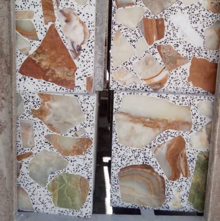 موزاییک حیاطی اصفهان شیاردار